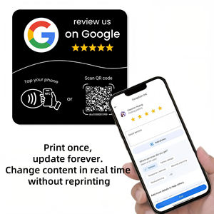 Base de PVC con NFC <span class=keywords><strong>para</strong></span> Reseñas de Google, Código <span class=keywords><strong>QR</strong></span> Dinámico <span class=keywords><strong>para</strong></span> Redes Sociales de Restaurantes: Instagram, Facebook, <span class=keywords><strong>WhatsApp</strong></span>, LinkedIn - Product Image 4