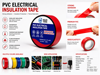 Nastro Isolante Elettrico in PVC Antistatico Ignifugo di Grado Industriale, Resistente alle Intemperie per Alta Tensione