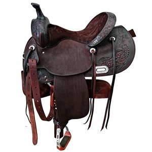 Selle de course personnalisée OEM en cuir de buffle véritable, selle anglaise durable, absorbant la transpiration, avec boîte de selle en bois durable pour chevaux - Product Image 6