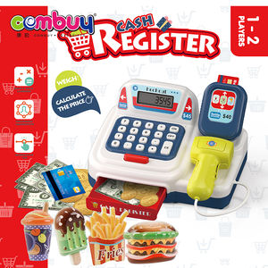 Mini <span class=keywords><strong>caja</strong></span> <span class=keywords><strong>registradora</strong></span> de plástico con pantalla táctil para niños, juguete con iluminación y efectos de sonido, juguete para juego de simulación - Product Image 3