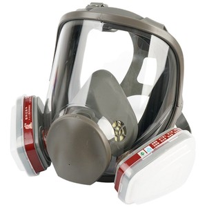 V6800 masker Respirator wajah penuh, dengan kartrid Filter <span class=keywords><strong>Gas</strong></span> tahan partikel untuk industri lukisan kimia penglihatan lebar Anti kabut - Product Image 1