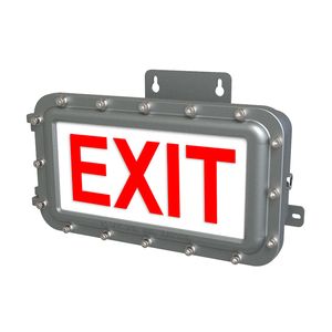 Luminaire d'urgence antidéflagrant à prix d'usine, batterie au lithium, lettres vertes, éclairage de sortie d'urgence IECEx ATEX - Product Image 1