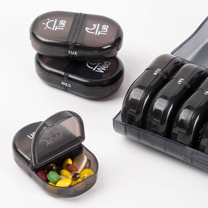 Boîtes <span class=keywords><strong>de</strong></span> rangement pour médicaments en plastique PP <span class=keywords><strong>de</strong></span> <span class=keywords><strong>poche</strong></span> en gros, 7 jours, 14 compartiments, matin et soir, organiseur <span class=keywords><strong>de</strong></span> pilules - Product Image 3