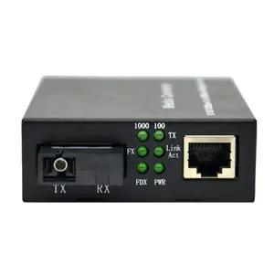 Modalità Sc porta singola A & B Sm 10/100/1000Mb Gigabit fibra ottica Rj45 Sfp Media Converter Ethernet