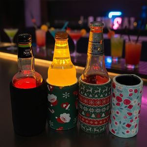 Sublimation Koozy Blank Neoprene Koozy Custom Logo Wedding Stubby Holder Multi Color Light Beer Cooler Coozy Custom Led Coaster