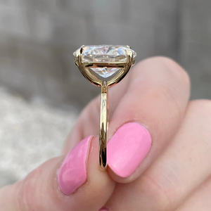 5.5Ct solitario anillo de compromiso corte ovalado moissanite VVS1/DEF en <span class=keywords><strong>10K</strong></span> 14K 18K oro macizo - Product Image 2