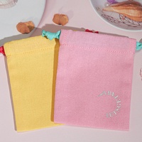 Luxe coloré coton lin cadeau bonbons emballage sac pour mariage faveur fête personnalisé imprimé Logo bijoux clé poussière mousseline pochette