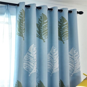 Bán Buôn Lá Cây Nhiệt Đới In Phong Cách Trang Trí Phòng Polyester Móc Cách Nhiệt Rèm Cửa Sổ// - Product Image 6