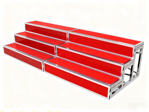 Chaire de chœur multi-niveaux en acier robuste |   Escaliers et plateformes pliables pour événements, concerts, écoles et spectacles - Product Image 6