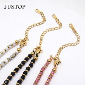 Collar de Cadena de Eslabones de Acero Inoxidable Vintage de Diseño con Piedra Natural, Gargantilla Dorada, Moderno, Ecológico, Unisex, al por Mayor - Product Image 4