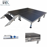 Plateforme de scène mobile en aluminium pour extérieur, 1x1m, carrée, portable, pour événements