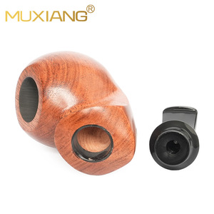 MUXIANG Tobacco Pipe Bent Type Solid Wood Apple Shape Smoking Pipe - Product Image 4