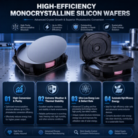 Wafer Silikon Ultra Tipis Henglixin 12 inci Kelas Prima 300mm Semikonduktor Si Tipe P/N untuk Elektronik Daya Tinggi Tegangan Tinggi