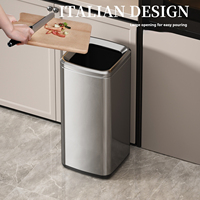 Cesto de Lixo Leasylife 20L Ecológico de Aço Inoxidável Grande Capacidade para Cozinha, sem Tampa, para Armazenamento de Resíduos