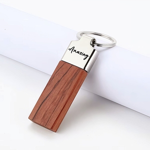 Bán Buôn Thăng Hoa Khoảng Trống Keychain Gỗ Phụ Kiện Bằng Gỗ Móc Chìa Khóa Keychain Cho Khắc Kim Loại Bằng Gỗ Tùy Chỉnh Keychain - Product Image 5