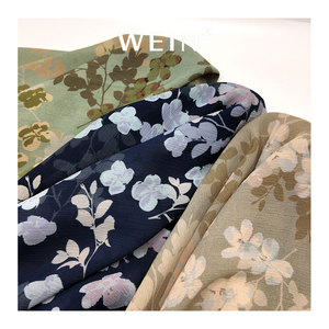 WI-B05 Mới Thiết Kế Thời Trang Trọng Lượng Nhẹ 100% <span class=keywords><strong>Polyester</strong></span> Nhẹ Nhàng In Hoa Nhăn Voan Vải - Product Image 2