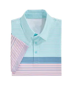专业高尔夫服装供应商新设计男士马球t恤升华马球衬衫升华高尔夫衬衫定制