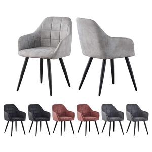 Muebles de diseño nórdico de lujo Patas de metal Decoración interior Sillas de comedor modernas de cuero PU - Product Image 2