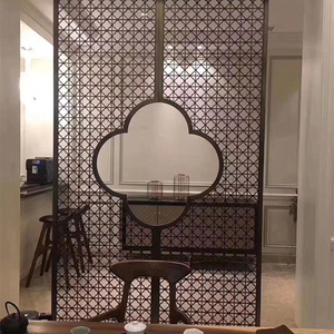 Design della metà del secolo divisore pieghevole in acciaio inox schermo Hotel divisorio - Product Image 2