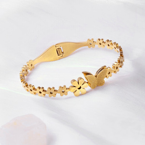 Wholesale Trendy Stainless Steel Open Cuff <b>Bangle</b> with Butterfly Charm <b>for</b> <b>Men</b> & Women | Durable, Hypoallergenic & Waterproof - Product Image 5