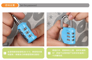 Candado de combinación de 22mm, candado de aleación de zinc, cerradura de equipaje para gimnasio con dibujos animados, OEM de fábrica - Product Image 5