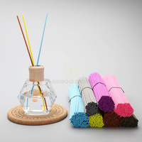 Diffuseur d'ambiance intérieur, désodorisant, diffuseur de parfum en rotin, bâtonnets en fibre de coton parfumés floraux, diffuseur pour toilettes