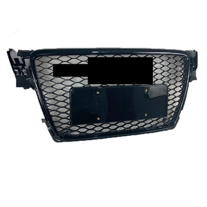 Grille avant complète en nid d'abeille pour <span class=keywords><strong>Audi</strong></span> A4 <span class=keywords><strong>RS4</strong></span> B8 <span class=keywords><strong>2007</strong></span> 2008 2009 2010 2011 2012 Grille ABS sans logo - Product Image 5