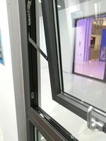 Ventanas de triple Panel De fábrica directa de alta calidad Inclinación y giro Aislamiento térmico Ahorre energía Ventanas de aluminio negro