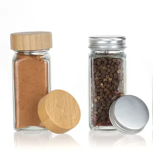 Hot Sale 4Oz 6Oz Air Tight Spice Glass Jar For Packing Spices