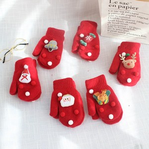 Hot Sale Fashion 3D Aecoration Christmas Gift Hand Soft Knitted <strong>Gloves</strong> Thermal Wool <strong>Gloves</strong> - Product Image 3