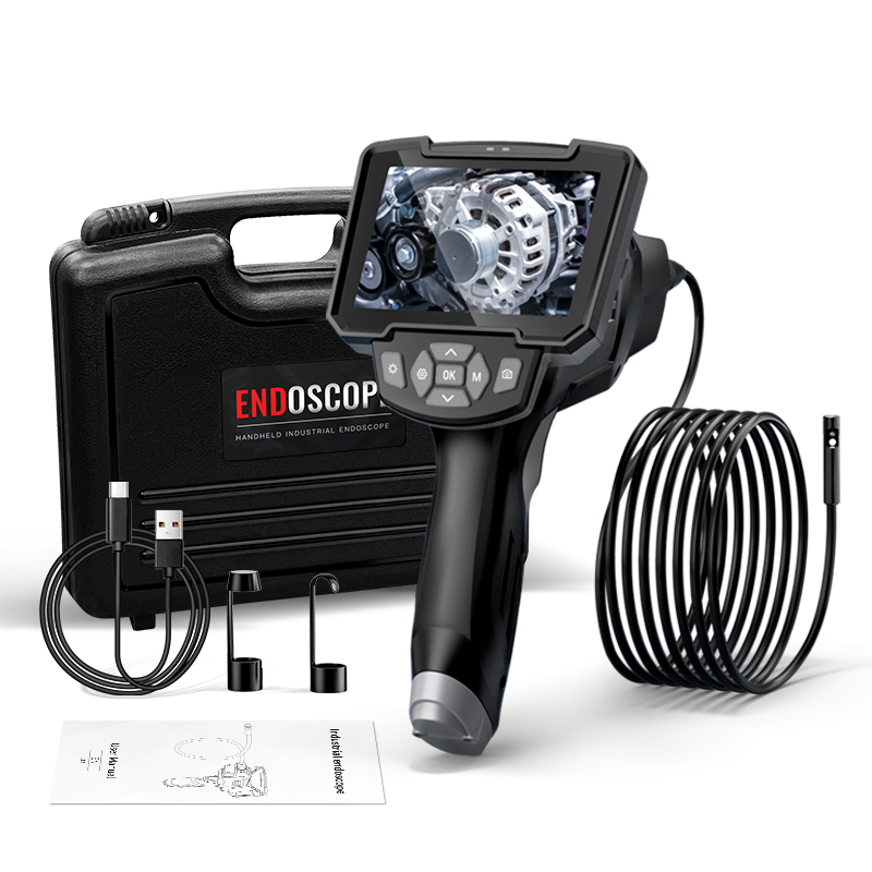 Эндоскоп Промышленный Портативный с ЖК-экраном 4,3 дюйма, 8 мм, 720p