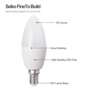 Prix d'usine, vente en gros, batterie Smd 12V, 110V, 5W, 7W, E14, E27, B22, ampoule Led, forme de bougie blanche, ampoules Led à flamme scintillante