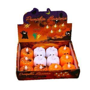 Lampe LED 3D en forme de citrouille effilée pour Halloween, ornement d'ambiance électronique, décoration de table pour la maison et les fêtes, fausse bougie - Product Image 5