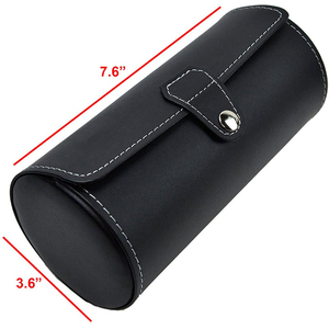 Boîte à montres de luxe en PU, étui de voyage portable, boîte à montres à 3 rouleaux, OEM personnalisé, rangement de haute qualité, cadeau personnalisé, résistant à l'eau - Product Image 6