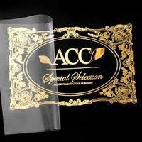 Autocollant 3D personnalisé en nickel métallique électroformé avec transfert de feuille d'or transparente, logo UV, décalcomanie vinyle