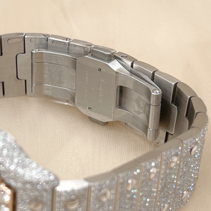 Custom pass <span class=keywords><strong>tester</strong></span> iced out diamante fornecedor quadrado prata rosa ouro aço inoxidável mecânica vvs moissanite relógio para homens - Product Image 6