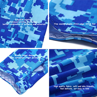 Camouflage couleur unie cyclisme masque facial ensembles Protection solaire bras manches en plein air multifonction sport manches