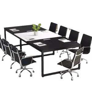 8ft धातु के साथ बैठक के कमरे की मेज सम्मेलन की मेज कुर्सियों कार्यालय बैठक डेस्क छोटे soho कार्यालय घर कार्यालय डेस्क कार्य केंद्र के लिए