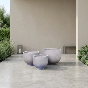 กระถางปลูกต้นไม้ทรงกลมสำหรับตกแต่งสวนภายนอกอาคาร ชุด 3 กระถาง - Product Image 2