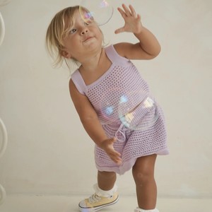 Haute qualité creux tricoté été <span class=keywords><strong>gilet</strong></span> jupe ensemble pour filles belle noeud papillon enfant en bas âge <span class=keywords><strong>Crochet</strong></span> tricot vêtements ensemble pour les petits - Product Image 2