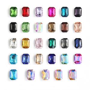 Vente en gros d'accessoires de bijoux DIY avec diamants d'eau de forme irrégulière, diamants octogonaux à fond pointu rectangulaire - Product Image 1