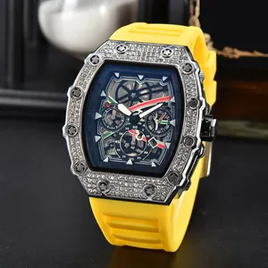 Relojes baratos de cuarzo para hombre al por mayor, relojes de pulsera de lujo con cronógrafo y correa de silicona resistente al agua para hombre