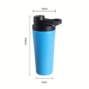 Custom logo 24 oz Insulated Metal Shakers <b>Bottles</b> Cup for Protein Mixes and Pre Workout Leak Proof Stainless Steel Shaker <b>Bottle</b> - Product Image 3