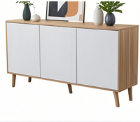 Armoire de rangement moderne en bois pour salon avec design gain de place, 3 compartiments, montage facile