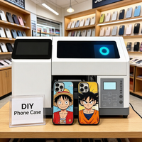 Imprimante UV pour coques de téléphone DIY H5 APP, prend en charge les commandes à distance, imprimantes à jet d'encre CMYKW pour les petites entreprises