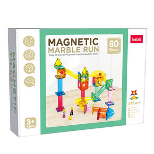 Nouveaux blocs de <span class=keywords><strong>Construction</strong></span> MABS certifiés marbré Run avec boule et Tube, jeu de jouets de <span class=keywords><strong>Construction</strong></span> de piste de course pour enfants, 80 pièces - Product Image 6