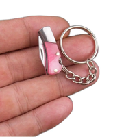 Mini pliant Portable Express poche pliable lame en acier aiguiseur de couteau Camping industriel petite Boutique cadeaux avec porte-clés