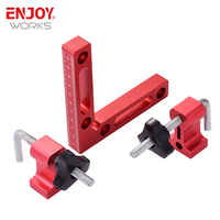 6 pièces/ensemble carrés de positionnement à 90 degrés pinces à Angle droit en alliage d'aluminium 120mm pouces outils de serrage d'angle de charpentier pour le travail du bois