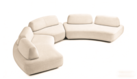 Canapé modulaire incurvé moderne en tissu bouclé, style Japandi nordique minimaliste, canapé nuage sans structure pour salon et maison