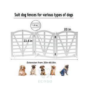 Puerta Moderna de Madera para Perros, Plegable y Autoportante, de 3 Paneles, Resistente, para Uso en Interiores - Product Image 3